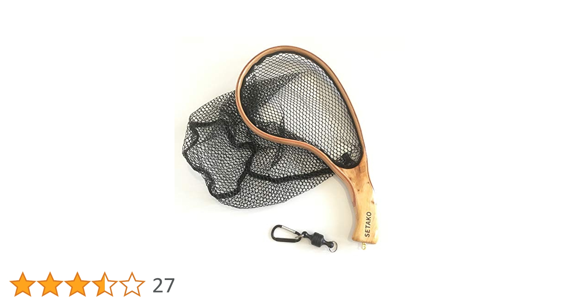 フライフィッシングネット 木製ハンドル 約30cm フライフィッシングネット 木製ハンドル 約30cm フライ